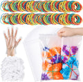 1000 Pcs Rubber Bands Kit for Tie Dye Projects Craft Project Colorful Elastic Rubber Band with 100 Pairs Gloves 100 Sealed Bags for Office Supplies Tie Dye Accessories