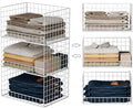 Yociyoga Closet Organizers and Storage Basket- 3-Tier Stackable Storage Bins, Foldable Closet Shelf Organizer Basket, Stackable Clothes Organizers Shelves for Home Organizer System(Patent 30022416)