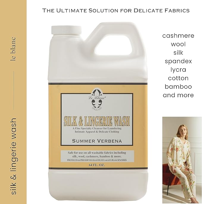 Le Blanc® Summer Verbena Silk & Lingerie Wash – Luxury Laundry Cleanser for Delicates- 64 oz. (1 pack)