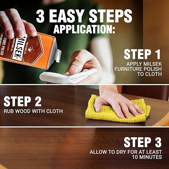 Milsek Orange Oil Furniture Polish and Cleaner - 4 Pack, 12 fl oz