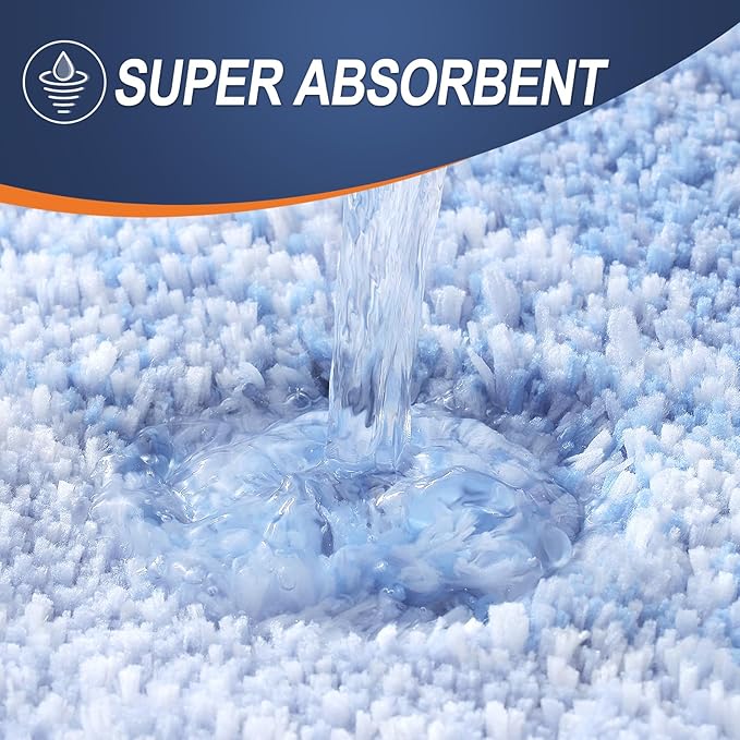 OLANLY Large Bathroom Rugs Mat 44x32, Extra Soft Absorbent Microfiber Bath Rugs, Rubber Backing, Quick Dry, Washable Bath Mats for Bathroom Floor, Tub and Shower, Home Decor Accessories, Light Blue