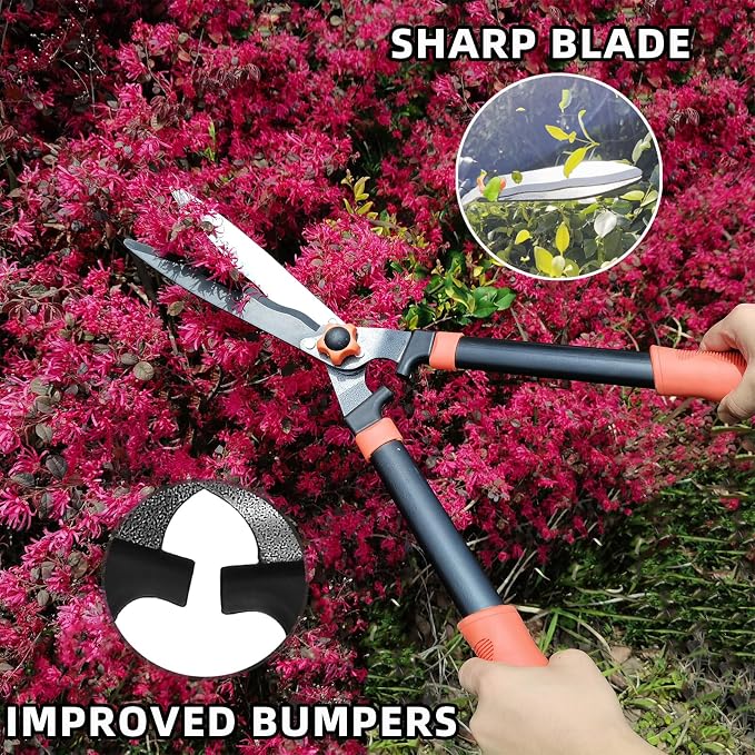 YRTSH Loppers Hedge Shears & Pruners Combo Set 3-Piece Hedge Clippers, Heavy Duty Tree & Shrub Care Kit for Yard, Lawn & Garden, Professional Branch Cutter Tree Trimmer for Indoor & Outdoor Gardening