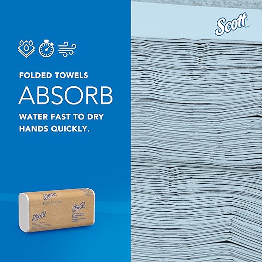 Scott Professional Multifold Paper Towels, Bulk, 16 x 250 Sheets (01804) | Universal, Plus Tier, Absorbency Pockets, Compressed, White, Compatible with Universal Folded Towel Dispensers