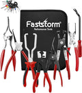 Fuel Line Pliers Set 8 Pcs, Fuel Line Hose Clamp Removal Pliers, Push Pin Tools, Relay Puller, Panel Clip Remover & Filter Caliper, Spring Clamp Plier for Fuel System Maintenance.