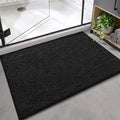 Color&Geometry Small Bath Mats for Bathroom Non Slip, 16"x24" Black Bathroom Rugs, Absorbent, Soft, Washable, Microfiber Bath Rug Shower Mat