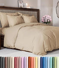 Duvet Cover Queen Size Set - Extra Soft Queen Duvet Cover 90" x 90" with 2 Pillow Shams for Women, Men, Kids & Teens - Hotel Luxury, Easy-Care w/ Zipper Closures & Ties - Comfy and Breathable (Cream)