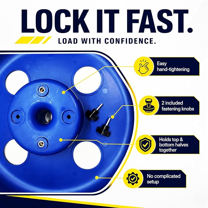 NM-B Blue Wire Dispenser for 125-250 FT Wire Coils, Portable Electrical Wire Organizer, Heavy-Duty Polypropylene Cable Reel, Made in USA, 16" OD x 15" ID Wire Reel for Electricians & Contractors