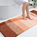 OLANLY Bathroom Runner Rugs Mat 59x24, Extra Soft Absorbent Microfiber Bath Rugs, Rubber Backing, Quick Dry, Washable Long Bath Mats for Bathroom Floor, Tub and Shower, Home Decor Accessories, Orange