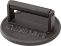 Cuisinart Smash Burger Press, Cast Iron, 6.5" Round Burger Smasher | CISB-111, hamburger press with round flat edge for crispy carmelization, the go-to grill press for indoor and outdoor cooking