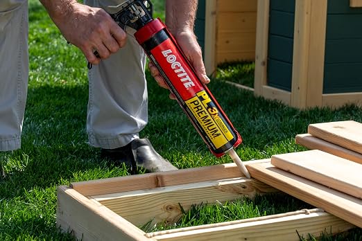 Loctite PL Premium Polyurethane Construction Adhesive, 10 fl oz Cartridge, 1 Pack - Versatile Construction Glue for Wood, Concrete, Stone, Metal & More