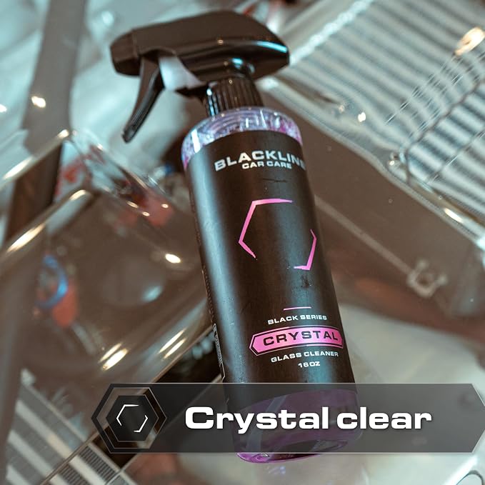 Blackline Glass Cleaner - Works on Glass, Windows, Mirrors & Navigation Screens. Tint Safe Car Window Cleaner - 16 fl oz bottle, Streak Free Spray