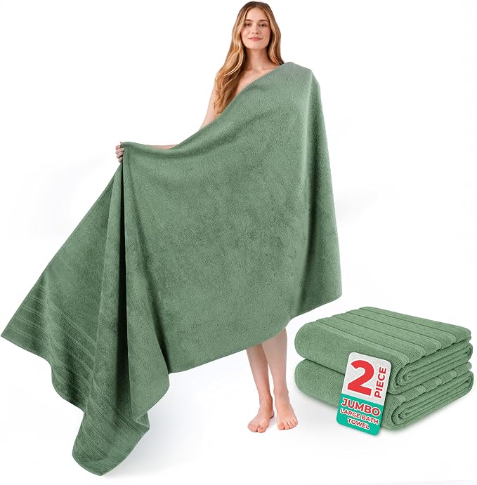 American Soft Linen 100% Cotton Luxury Turkish Towels, 2PC 35x70 Bath Sheet | Soft Absorbent Quick Dry OEKO Tex Standard 100 Certificated Durable Machine Washable Breathable Premium Hotel Quality