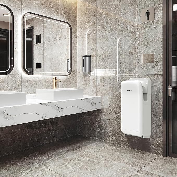 AIKE HEPA Filtered Vertical Hand Dryer Premium, 110-130V White Model AK2005H