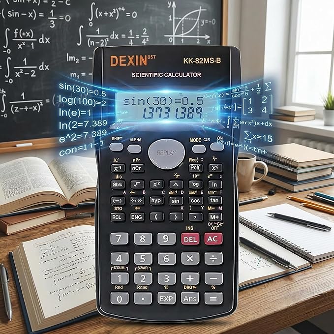 24 Pack Scientific Calculators, 2 Line Engineering Large Display Scientific Calculator Bulk Multi-Function Ideal for Student Teacher Algebra Chemistry Finance Construction Office School Business