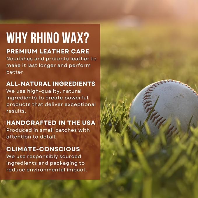 Rhino Wax Complete Baseball Glove Cleaning Kit: Cleaner, Scrub & Brushes | Deep clean baseball gloves with cleaner, glove scrub, brushes and cloths that remove dirt, grime and buildup from mitts.