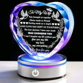 Gifts for Wife Crystal with Colorful LED Base, Anniversary Birthday Gifts for Women, I Love You Gifts for Her Wife Birthday Gift Ideas, Crystal Keepsakes Romantic Gifts for Valentine's Day