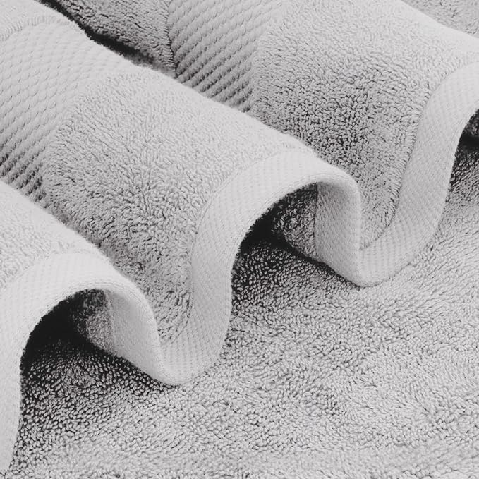 White Classic Luxury Bath Sheets Towels for Adults Extra Large | Highly Absorbent Hotel Collection | 35x70 Inch | 2 Pack (Dolphin Gray)