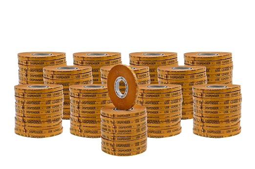 WOD General Purpose ATG Tape for Pink Glider, 1/4 inch x 36 yds. (Set of 144 Rolls) Adhesive Transfer Tape Refill Rolls Clear Adhesive on Gold Liner (Acid Free) RWATG20