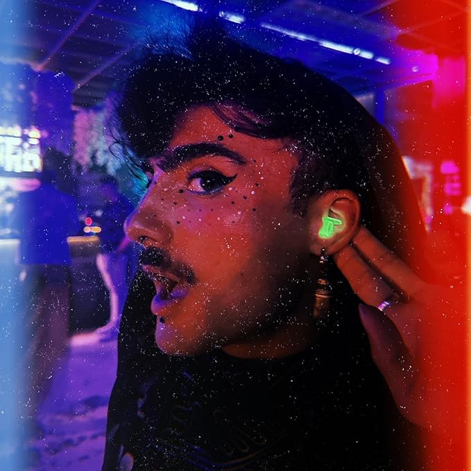 Eargasm High Fidelity Afterglow Glow-in-the-Dark Earplugs for Concerts, Festivals, Musicians, DJs, Night-Life Hearing Protection - Reusable Ear Plugs for High Fidelity Noise Reduction up to 21 dB