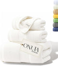 3 Packs Luxury Bath Towels Set, Ultra Soft Skin Bath Towel, Premium Hotel Bathroom Towels, Absorbent Quick Drying & Low Lint for Bathroom Spa Gym & Home Use，White Set of 3