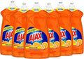 Ajax Triple Action Dish Liquid, 52 Oz, Orange, Carton Of 6 Bottles