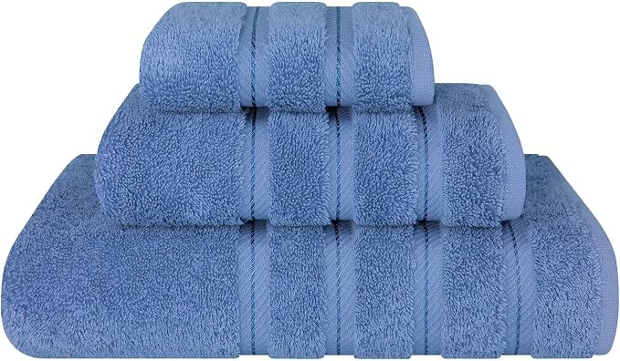 American Soft Linen 100% Cotton Luxury Turkish Towels, 3 Piece Towel Set | Soft Absorbent Quick Dry OEKO Tex Standard 100 Certificated Durable Machine Washable Breathable Premium Hotel Quality