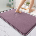 OLANLY Thick Memory Foam Bathroom Rugs 36x24, Absorbent Bath Mat, Deep Plum | Soft Quick Dry Bath Rugs Mats, Non-Slip, Machine Washable Carpet for Bathroom Floor, Tub and Shower, Home Decor Accessories