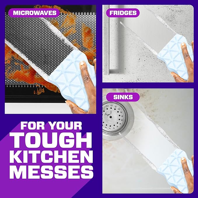 Mr. Clean Magic Eraser Foaming Sponge, Kitchen Grease Eraser, Dawn Cleaning Power, Oven Cleaner, Clean Scent, 6ct (Pack of 4)