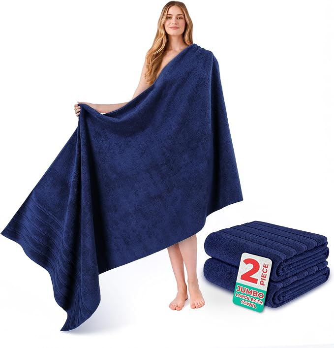 American Soft Linen 100% Cotton Luxury Turkish Towels, 2PC 35x70 Bath Sheet | Soft Absorbent Quick Dry OEKO Tex Standard 100 Certificated Durable Machine Washable Breathable Premium Hotel Quality