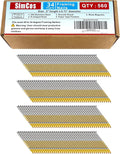 34-30 Degree Framing Nails, 2 Inch, 560-Pack | 304 Stainless Steel, D Head, Smooth Shank, Paper Tape Strip, For 30 to 34 Degree Framing Nailer