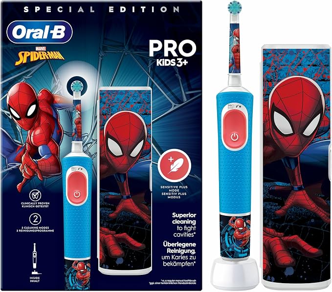 lahfatforever313 Oral-B Vitality Pro 103 Kids Spiderman mit Reiseetui