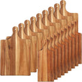 18 Pcs Wood Cutting Board Set with Handle, Bulk Chopping Serving Boards 16x10 & 16x5 Inch, Charcuterie Boards for Laser Engraving, Wedding Housewarming Gift, Kitchen Supplies (Acacia)