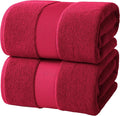 Infinitee Xclusives Jumbo Bath Sheets Towels for Adults – 600 GSM (35X70 Inches)– 100% Ring Spun Cotton, Soft and Absorbent Large Bath Towels for Bathroom (Burgundy)