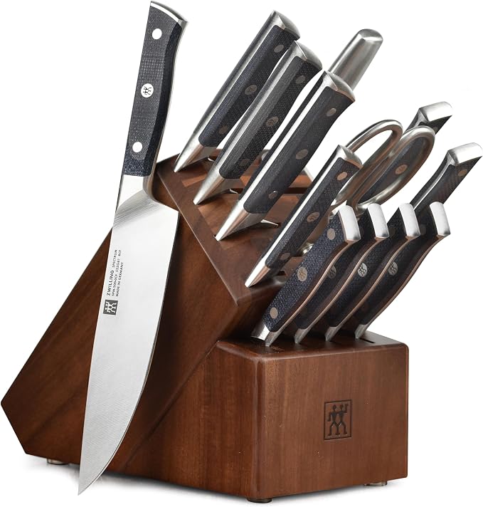 ZWILLING Spectrum 14-Piece Knife Block Set (Acacia Block)