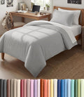 Duvet Cover Twin/Twin XL Size Set - Extra Soft Twin/Twin XL Duvet Cover 68" x 90" with 1 Pillow Sham for Women, Men, Kids & Teens - Comfy, Easy-Care & Fade Free w/ Zipper Closures & Ties (French Grey)