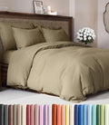 Duvet Cover King Size Set - Extra Soft King Duvet Cover 104" x 90" with 2 Pillow Shams for Women, Men, Kids & Teens - Hotel Luxury, Easy-Care w/ Zipper Closures & Ties - Comfy and Breathable (Khaki)