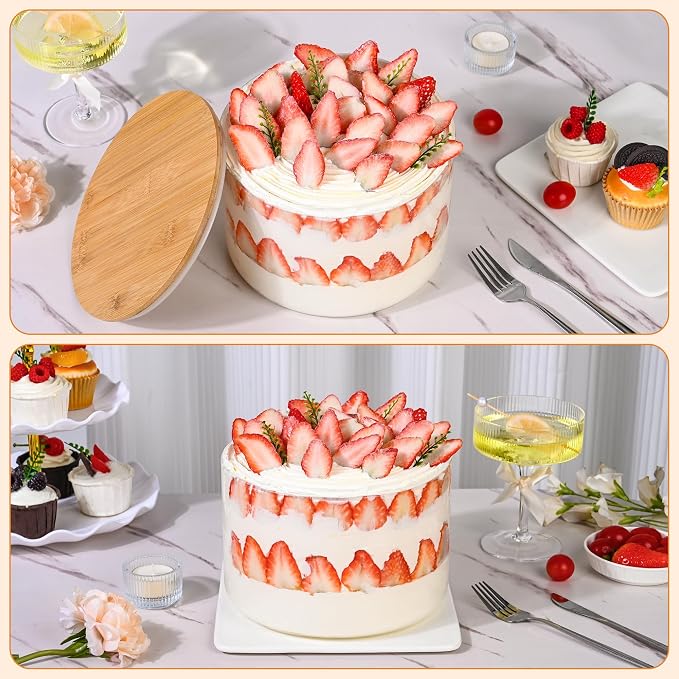 Large Trifle Bowl Glass, Morden Design Clear Glass Salad Bowl with Lid 125oz, Serving Bowl for Laying Ice Cream Cakes, Cupcake, Salad, Fruit, Microwave & Dishwasher Safe