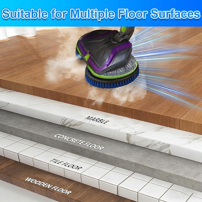 2 Pcs Upgraded Mop Pad Brush Replacement for Bissell Spinwave Steam Mop 20393, 20399, 23159, 23157, 3897A, 2124, 3712, 2039A, 2315 Professional Cleaning and Polishing Deep Cleaning Hard Floors (Blue)