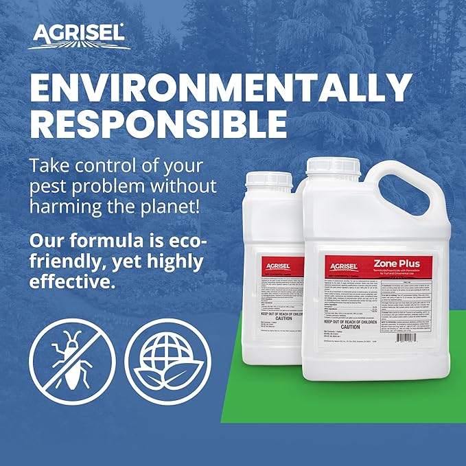 Agrisel Zone Plus Insect & Pest Control, Broad Spectrum, for Indoor & Outdoor, Effective Against 100 Pests, Eco-Friendly, 128 Ounce