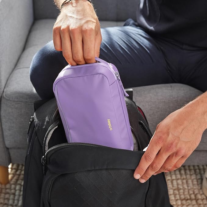 Orbitkey 2-in-1 Tech Accessory Pouch with Detachable Slim Sleeve – Travel Electronics Organizer for Cables, Chargers, Earbuds, Power Bank – Compact Gadget Bag & Portable Tech Storage Case (Lilac)