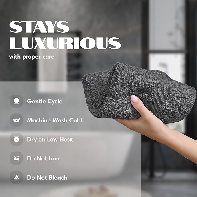White Classic Gray Hand Towels for Bathroom [6 Pack] Cotton Hand Towel Bulk for Gym, Kitchen and Spa, 16x27 Inches Soft Highly Absorbent Quick Dry Terry Salon Towels