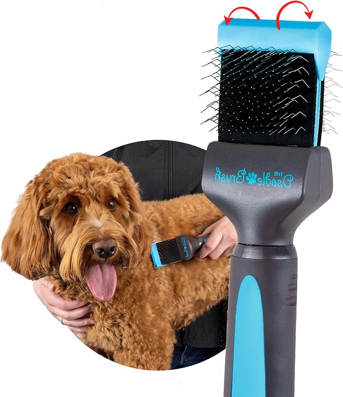 The Doodle Brush, Slicker Brush for Dogs, Single Head Dog Hair Brushes, Flexible Head Slicker for Dogs, Poodle, Labradoodle, Sheepadoodle, Tangle-Free Grooming, Healthy & Shiny Coat Pet Brushes