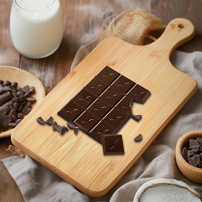 25 PCS Cutting Board Bulk Wood Chopping Board Laser Engraving Serving Board with Handle Charcuterie Boards for Customized Mother's Day Housewarming Gift 11" x 5" Bamboo