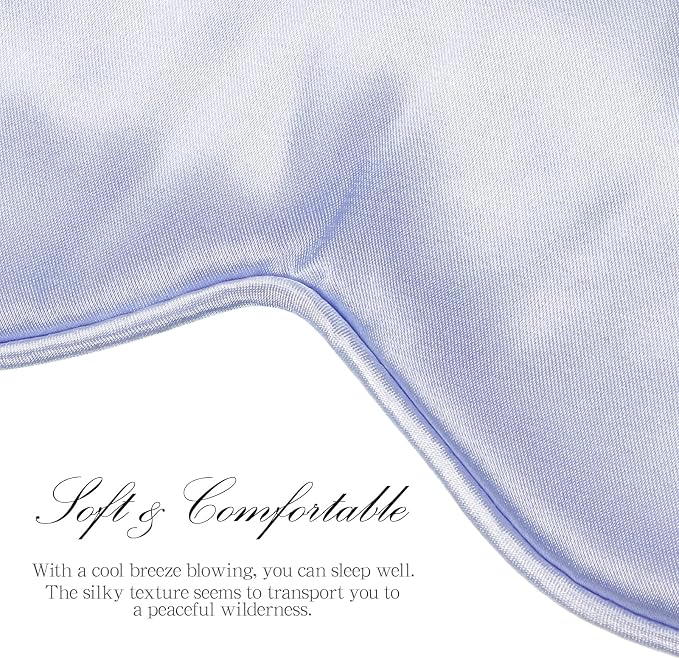 Coume Silk Sleep Mask Eye Coverings for Sleeping Smooth Soft Eye Covers Mask with Elastic Strap for Sleeping Blocking Lights Travel Relax (32), One Size