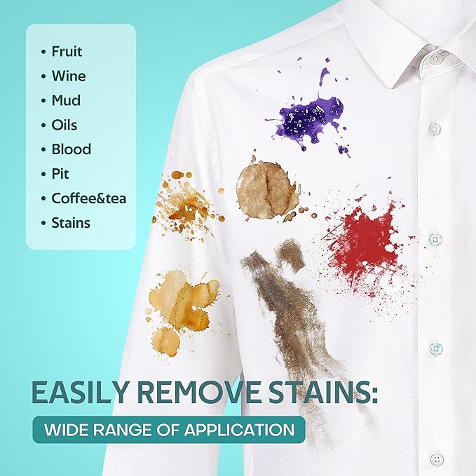 BFWood Laundry Stain Brush, Natural Soft Boar Bristle for Scrubbing Out Tough Stains on Delicate Fabrics, Knits, Cotton, Linens, No Damage
