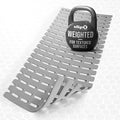SlipX Solutions Weighted Non Slip Bath Mat for Textured Tub & Shower Surfaces, Patent Pending, Anti Slip Bathtub Safety Without Suction Cups, Doesn’t Float, Works on Tile & Stone 31” x 15”, Gray