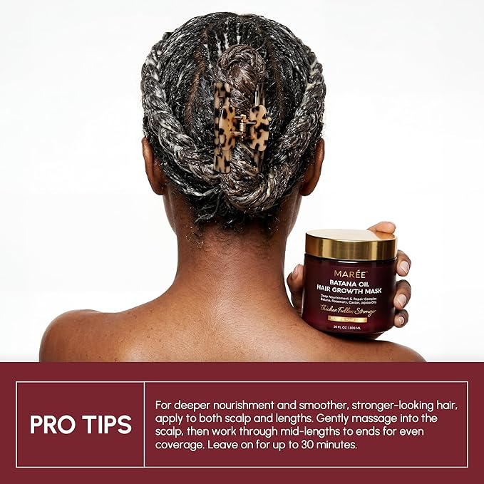 MAREE Deep Conditioning Hair Mask for Damaged Hair Treatment – Keratin Hair Care for Hydrating Growth Repair Moisturizing – Dry Curly Color Refreshing – 10 Fl Oz, Yellow