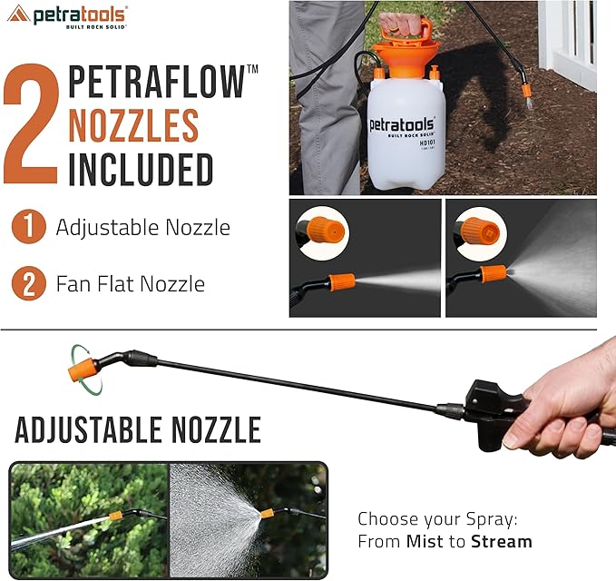 PetraTools Landscaping Bundle: Rock Glue Max 32 oz & 1-Gallon Pump Sprayer for Secure and Easy Application
