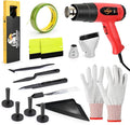 EHDIS Professional Vinyl Wrap Tool Kit with Heat Gun – Complete Car Wrapping Tools for PPF, Tint & Decals | Includes Squeegees, Knives, Gloves & Knife Less Finish Line