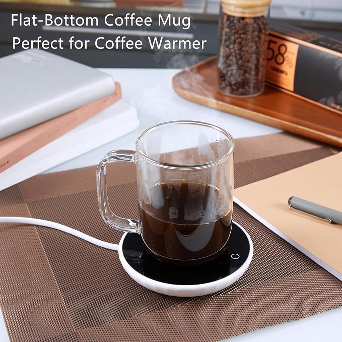 Glass Coffee Mugs, 16 oz Ice coffee cups, Large Clear Tea Cups Set of 2, Glass Mugs with Handles, Glass Cups for Latte, Cappuccino, and Tea